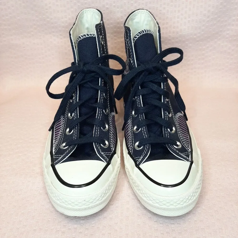 CONVERSE NAUTICAL PREP Obsidian Women Size 7 Chuck Taylor High Top Sneakers - Picture 3 of 9
